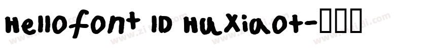 Hellofont lD HuXiaoT字体转换